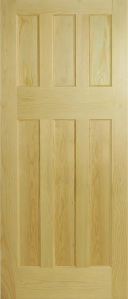 1930's 6 Panel Clear Pine Internal Door